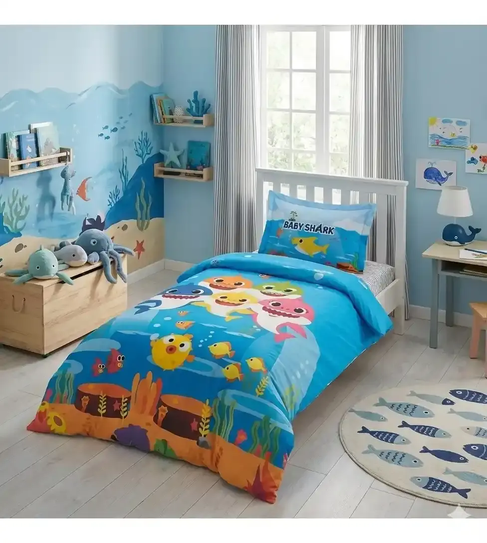 Baby Shark Çocuk Nevresim Takımı