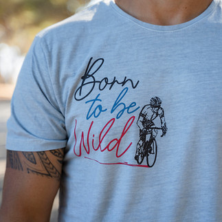 t shirt homme gris born to be wild vélo design lifestyle nature atelier2800