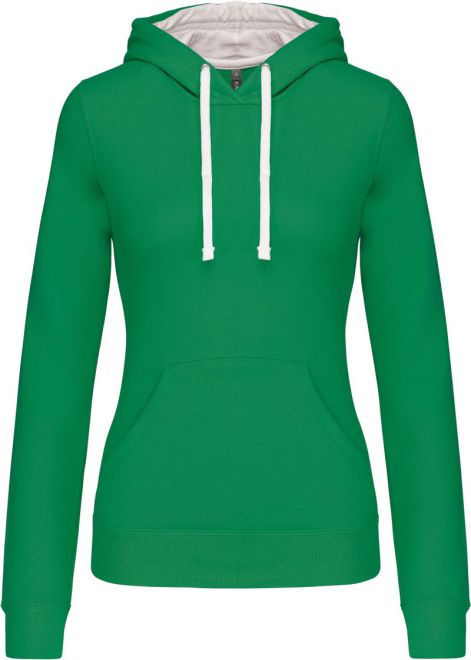 Miniature : Kariban K465 - black/yellow (Ladies' Contrast Hooded Sweater)