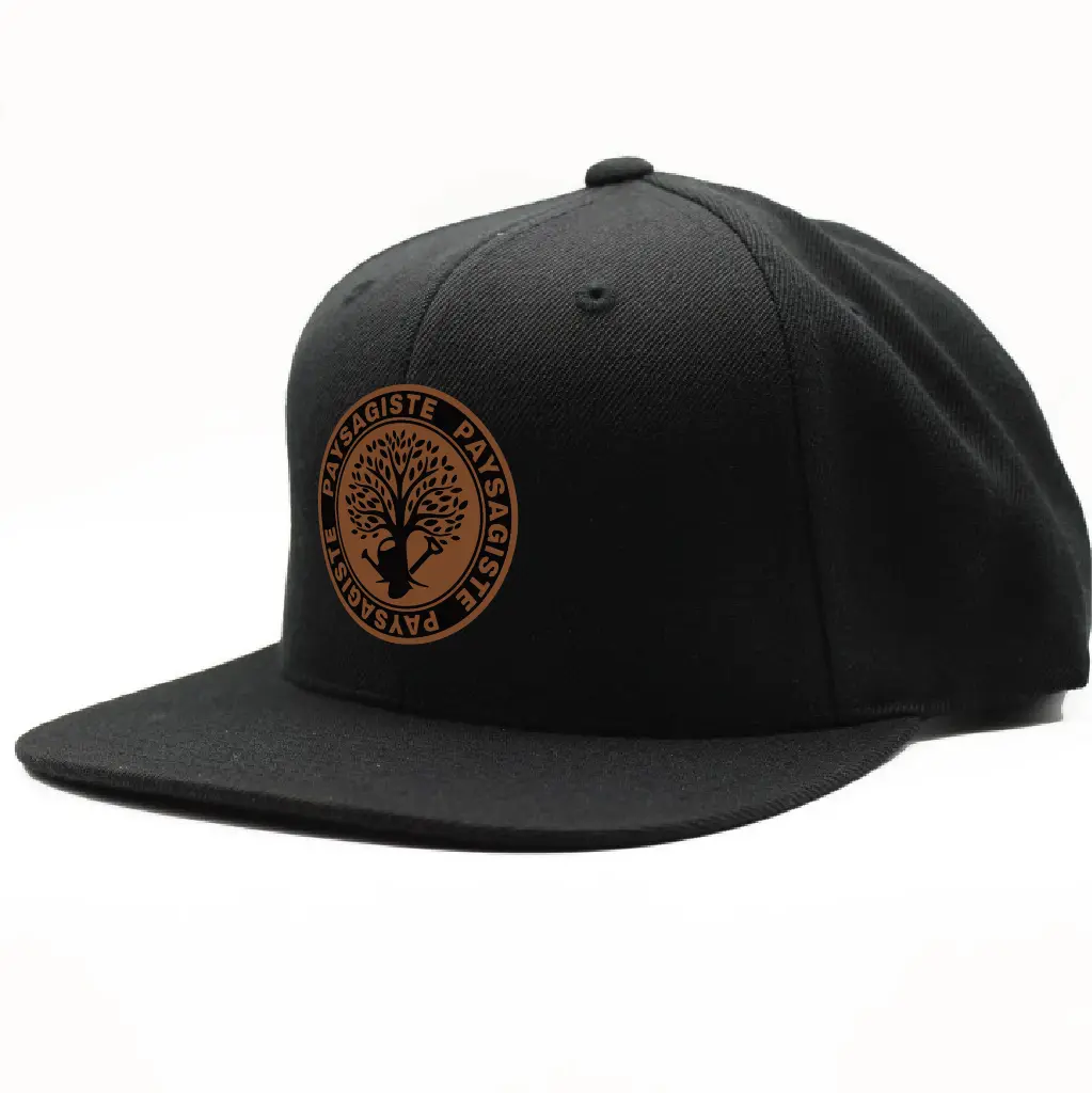 Snapback Paysagiste avec patch en cuir