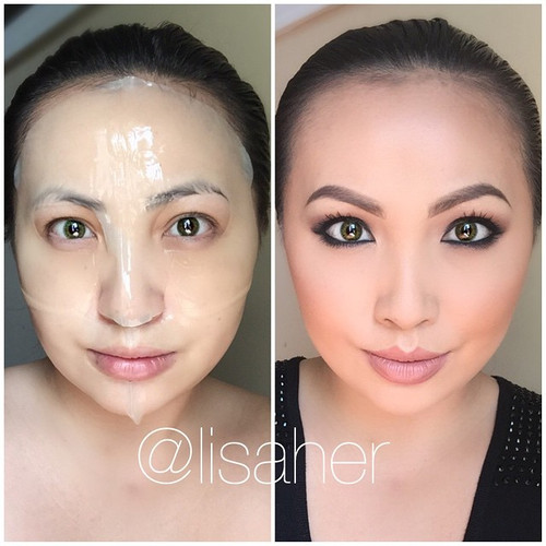 1 box of 10 Marine Ampoule Gel Masks Lisa Her Beauty