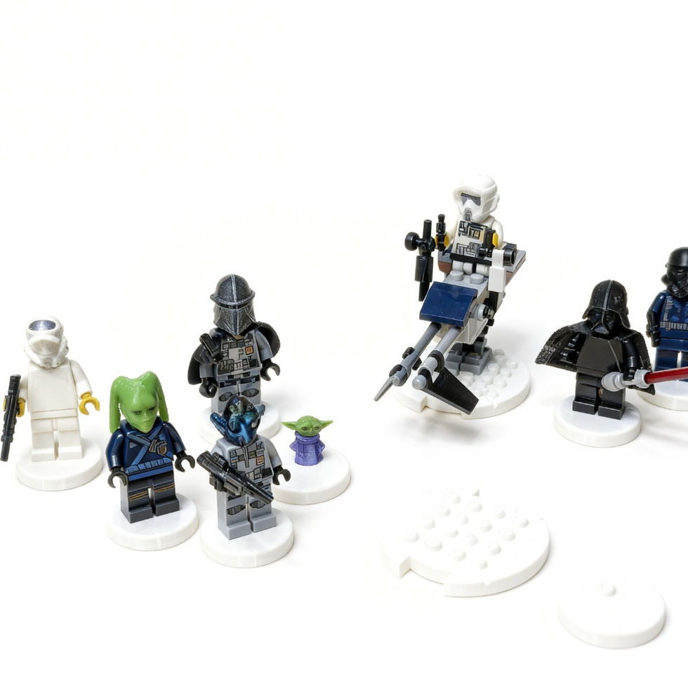 LEGO-kompatible Miniaturen-Basen 27mm / 50mm Ideal für Star Wars Legion, Display