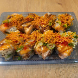 Rainbow Aburi Press Sushi