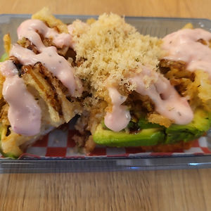 Mix Vege Tempura & Avocado Sushi Pizza