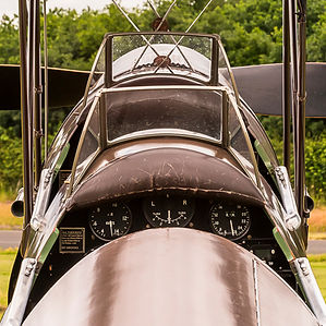 A view of the Tiger Moth cockpit
