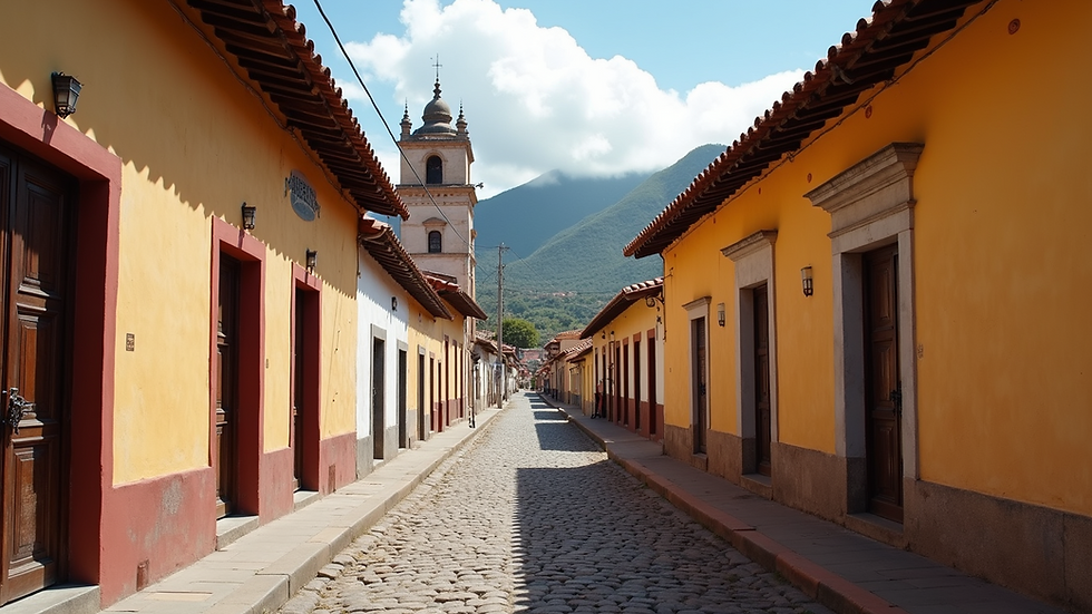Wide angle view of Cuenca's colonial architecture