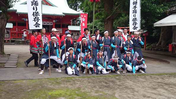 おととしの鎌手踊り後の記念撮影