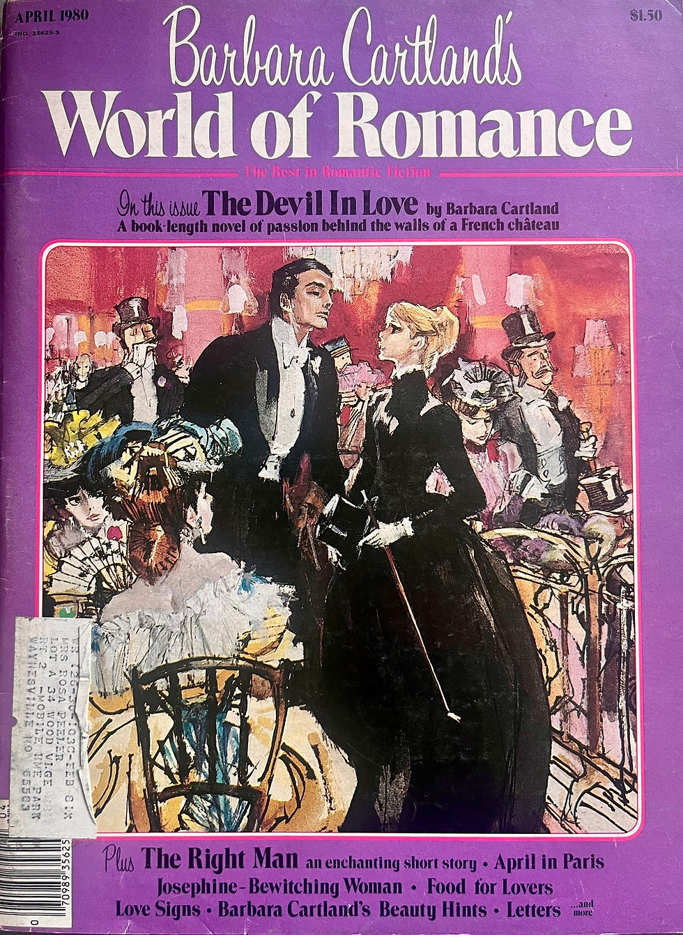 'Barbara Cartland's World of Romance' monthly magazine, April 1980