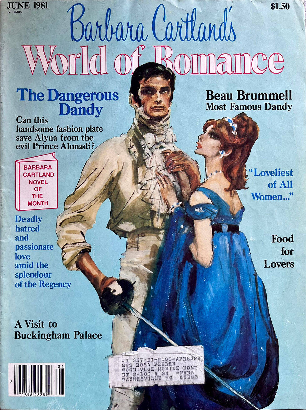 'Barbara Cartland's World of Romance' monthly magazine, June 1980