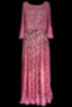 Pink lace and silver sequinned evening gown (front)