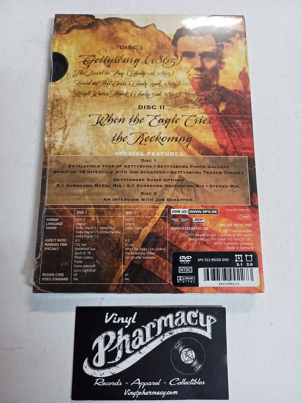 Thumbnail: Iced Earth Gettysburg 1863 (2005) Sealed Limited Edition DVD Set