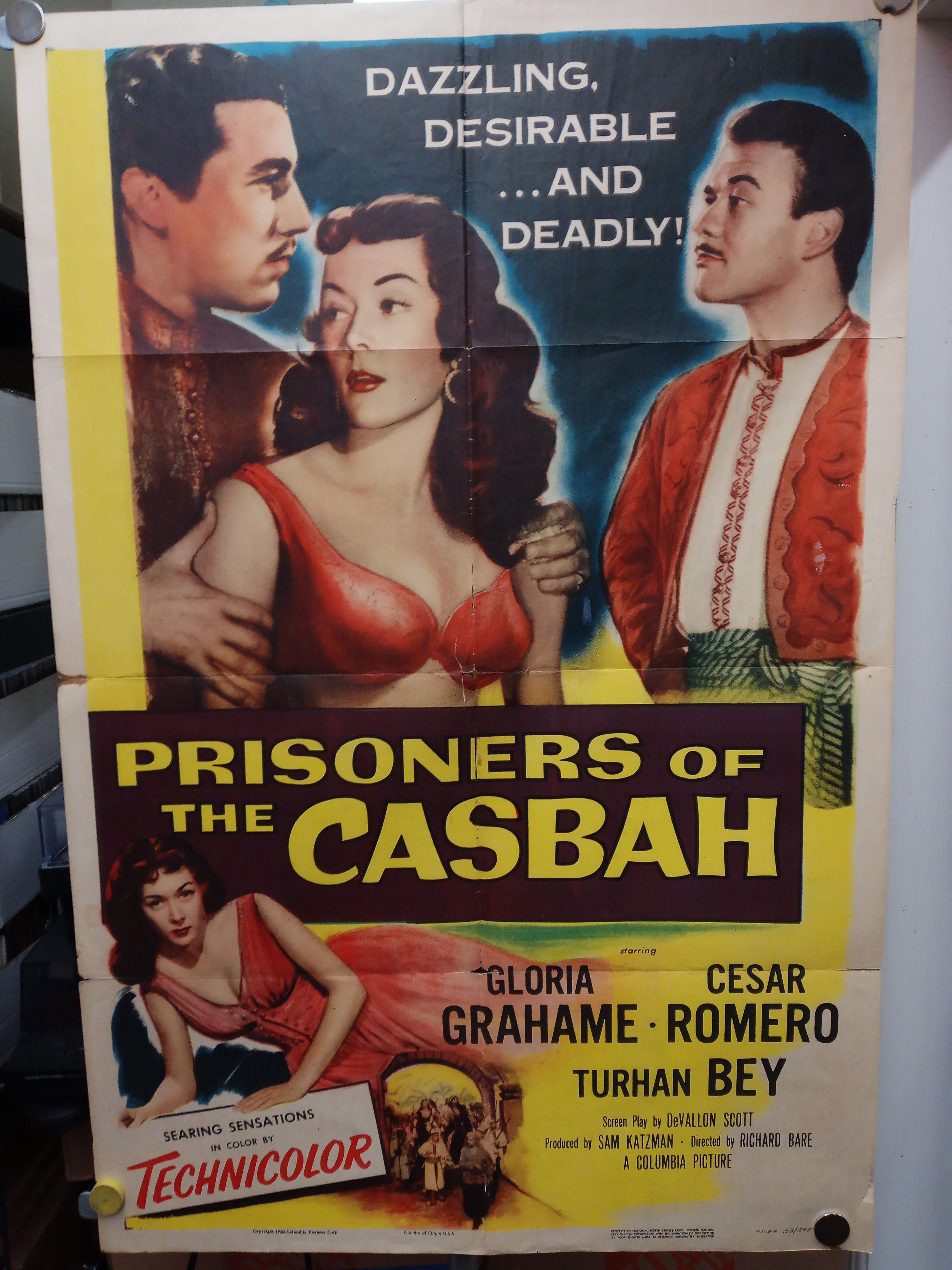 Prisoners Of The Casbah Original Theatrical 27x40 Poster Folded