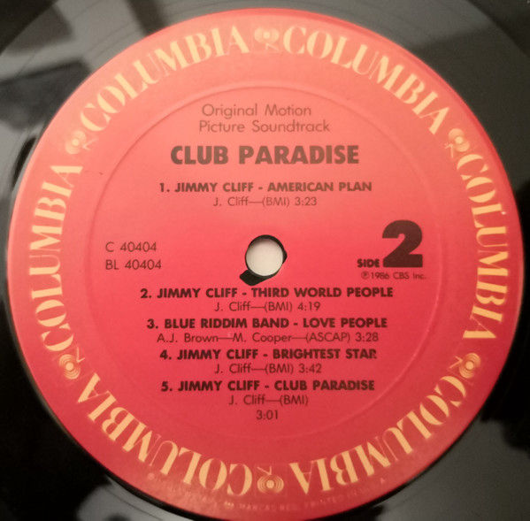 Thumbnail: Club Paradise Soundtrack Jimmy Cliff Vinyl Record 
