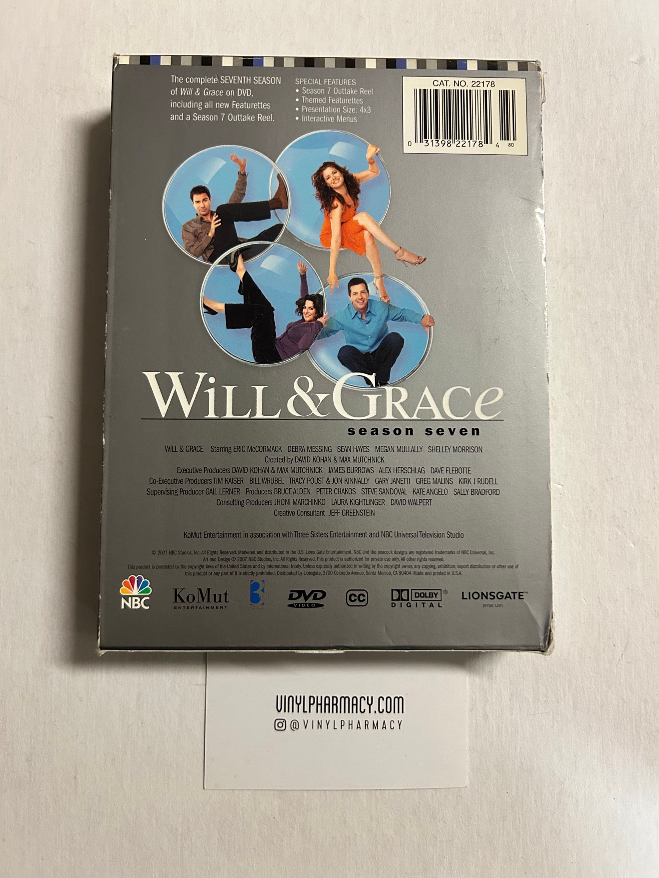 Will and Grace Season 7 DvD Box Set 