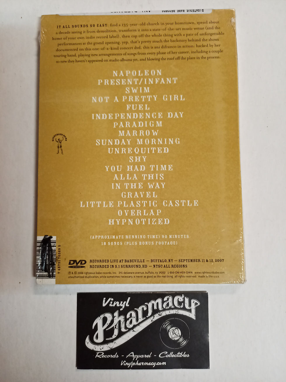 Thumbnail: Ani Difranco (2008) Sealed DVD
