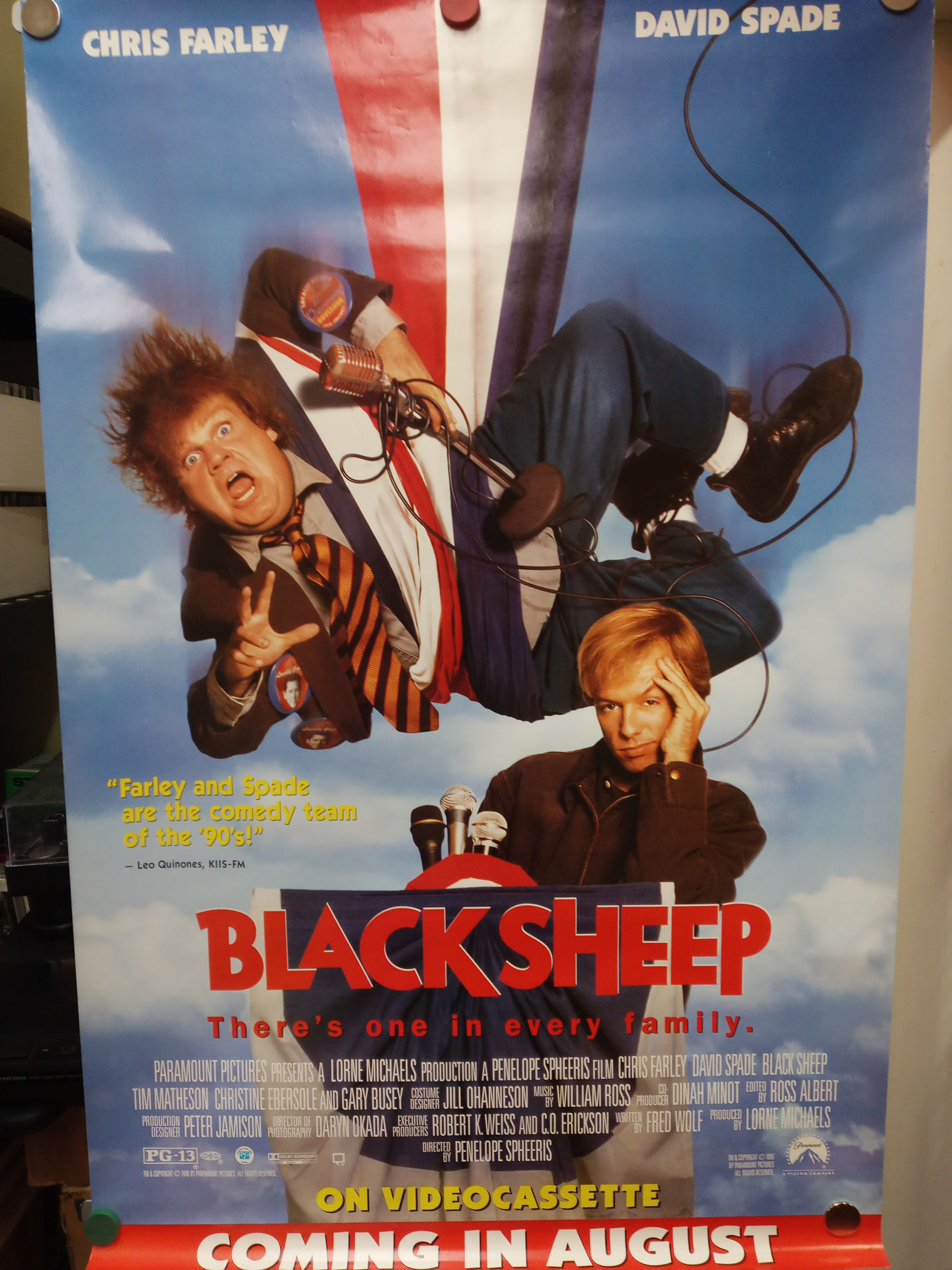 Black Sheep (Farley/Spade) Original Theatrical Video 27x40 Poster