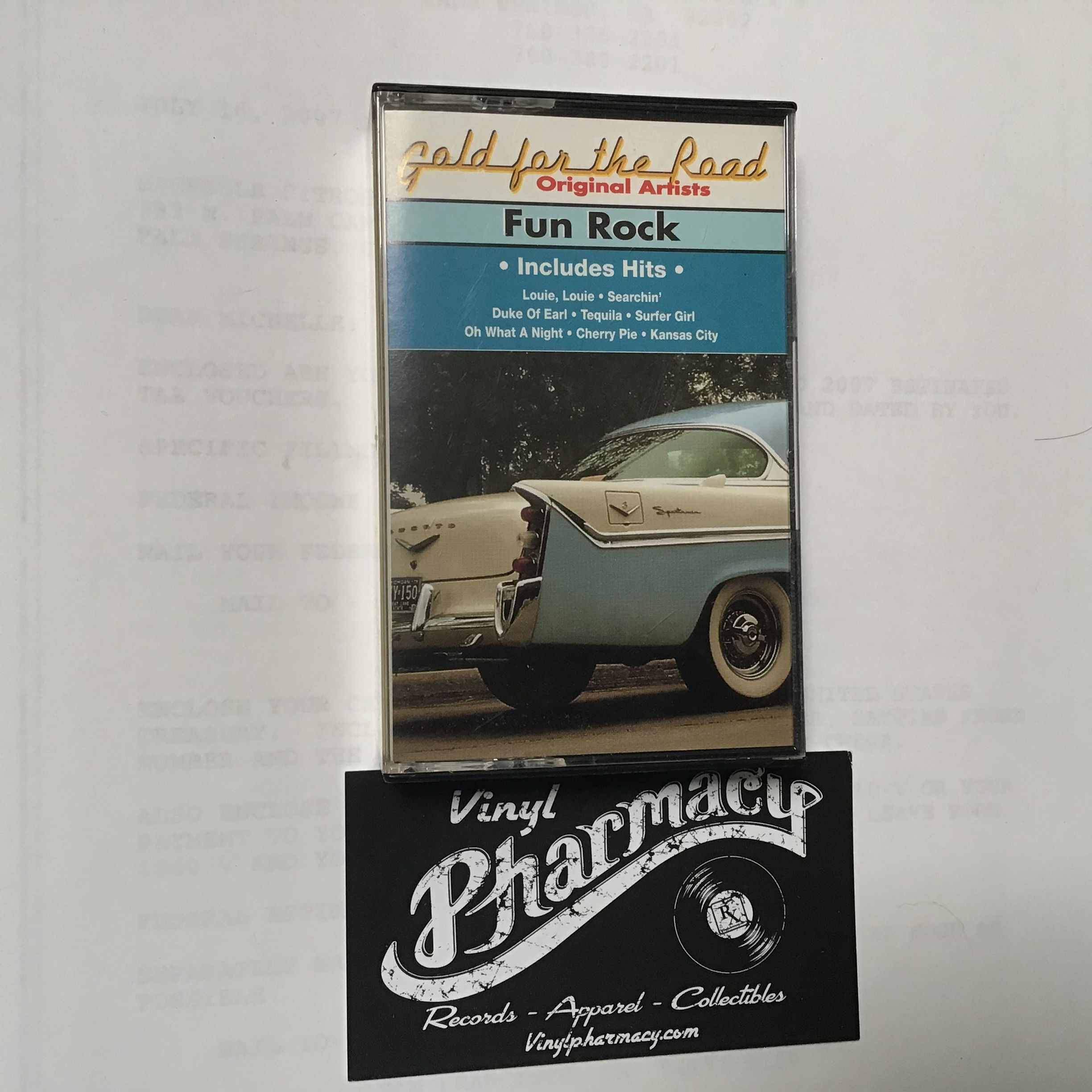 Gold For The Road : Fun Rock - Original Artists 1995 Cassette Tape
