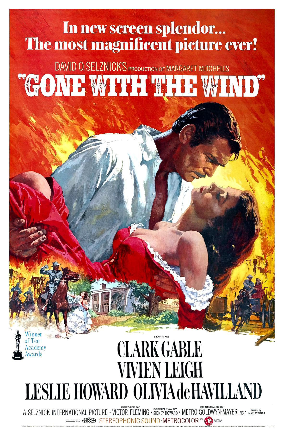 Gone With The Wind 1939 Clarke Gable Poster 