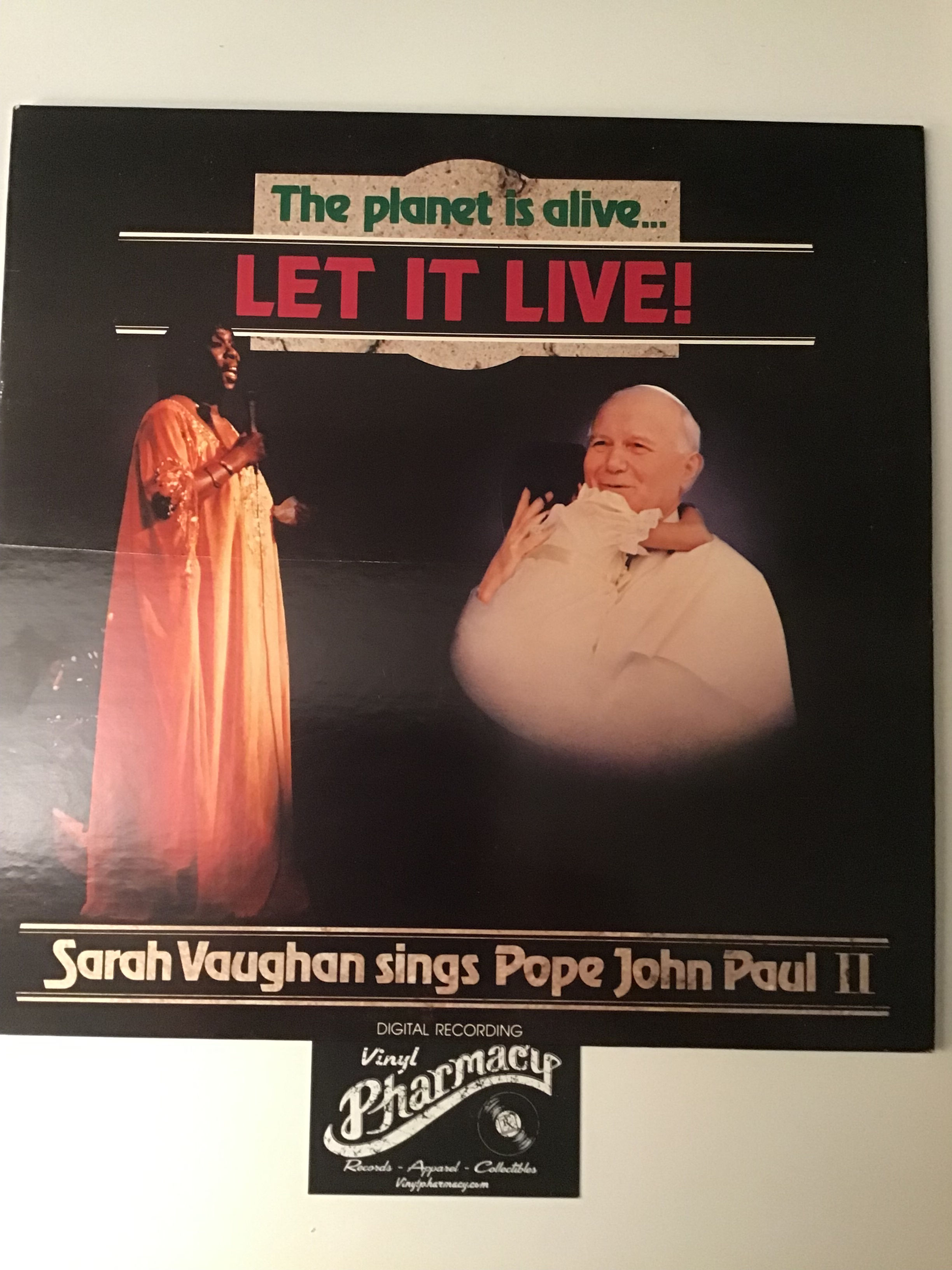 Sarah Vaughan : Let It Live ! Sings Pope John Paul ll - Original Vinyl Record 