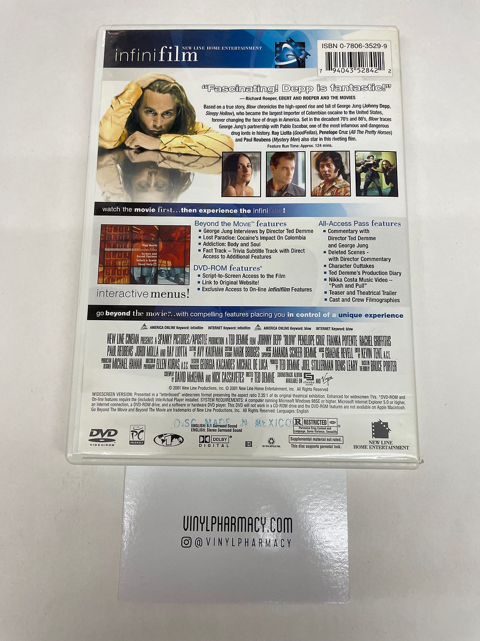 Thumbnail: Blow (2001) Johnny Depp/Penelope Cruz DVD