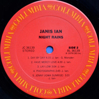 Thumbnail: Janis Ian Night Rains Vinyl Record 