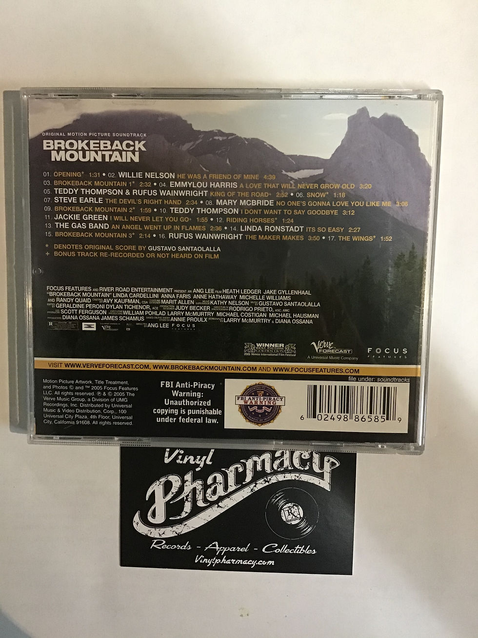 Thumbnail: Brokeback Mountain : Original Movie Soundtrack  (2005) CD