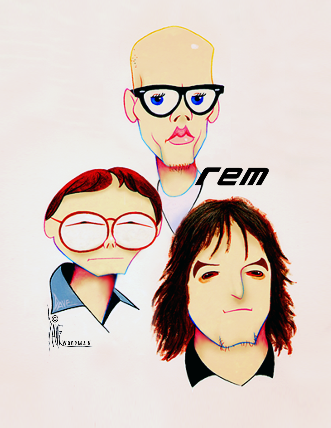R.E.M. Scan and Play Greeting Card Dave Woodman