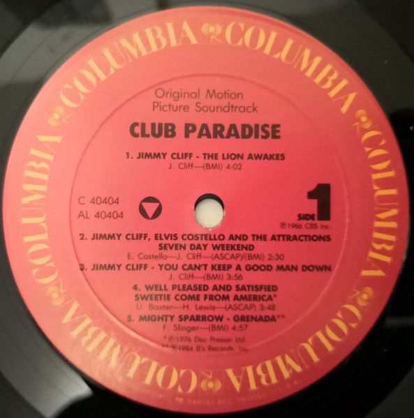 Thumbnail: Club Paradise Soundtrack Jimmy Cliff Vinyl Record 