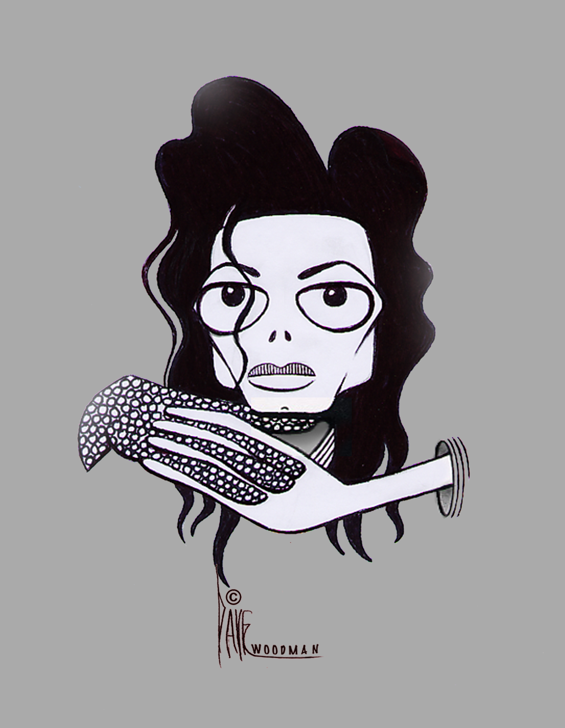 Michael Jackson Scan and Play Greeting Card Dave Woodman