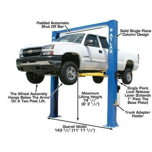 Thumbnail: Atlas OHX10000X 10,000 lb Extra Tall 2-Post Lift