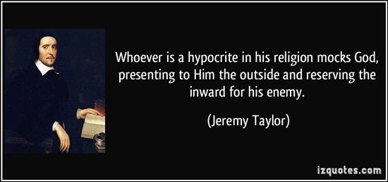 Quote on hypocrisy