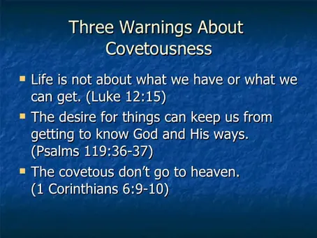 Covetousness