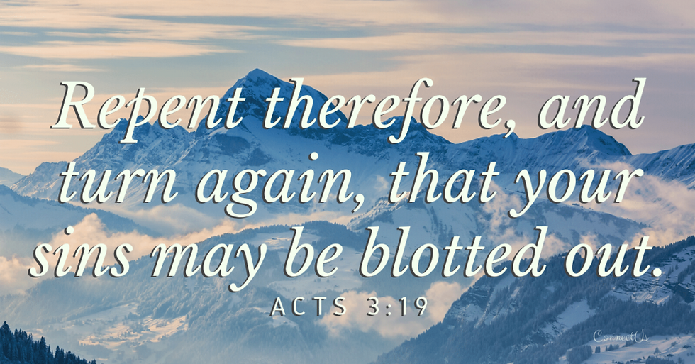 Acts 3:19 Repentance