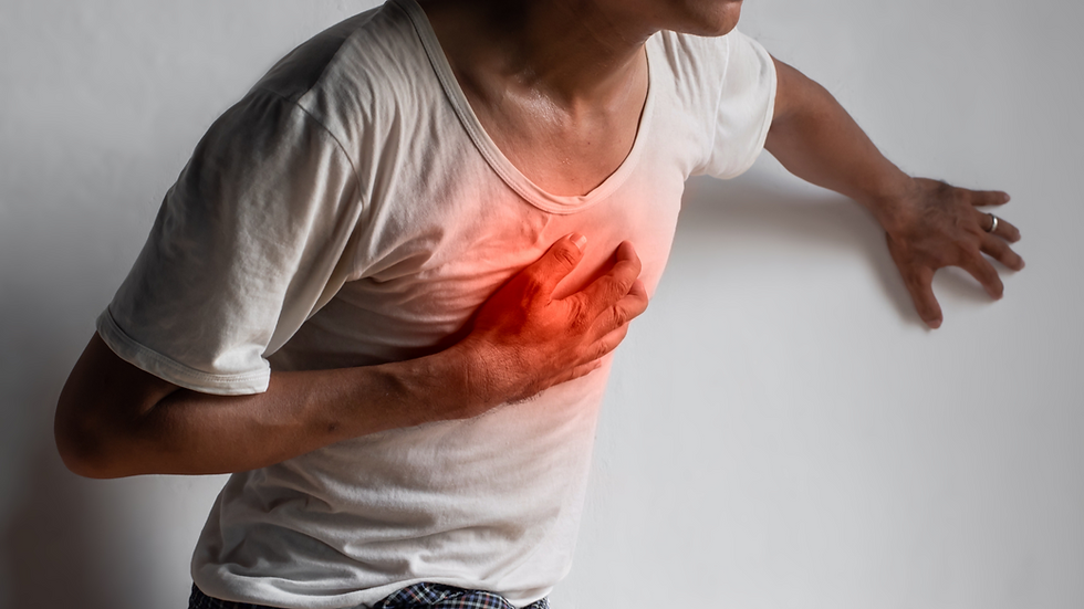 Chest pain as a sign of worsening respiratory infection