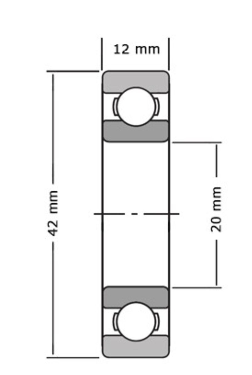 Thumbnail: SKF Kogellager 6004 C3 (20x42x12mm)