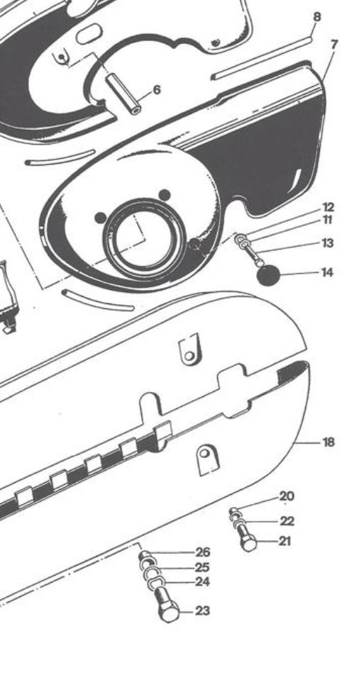 Thumbnail: 15.04.17se Set van drie rubber beschermdopjes voor het linker motorscherm