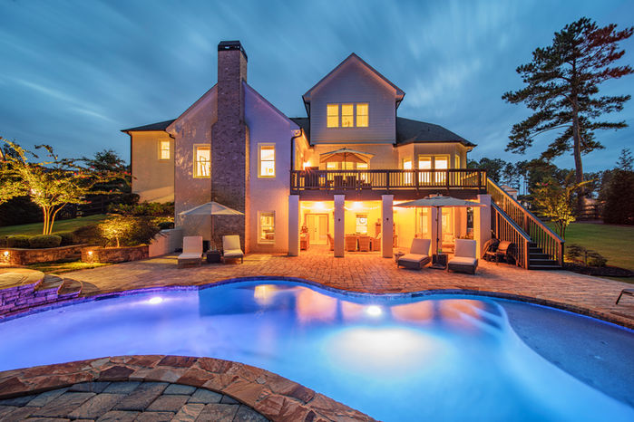 Twilight View Of North Georgian Home