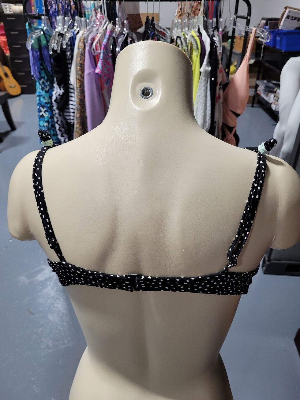 Thumbnail: No Boundaries Junior's Polka Dot Bikini Top Sz M (7 -9)