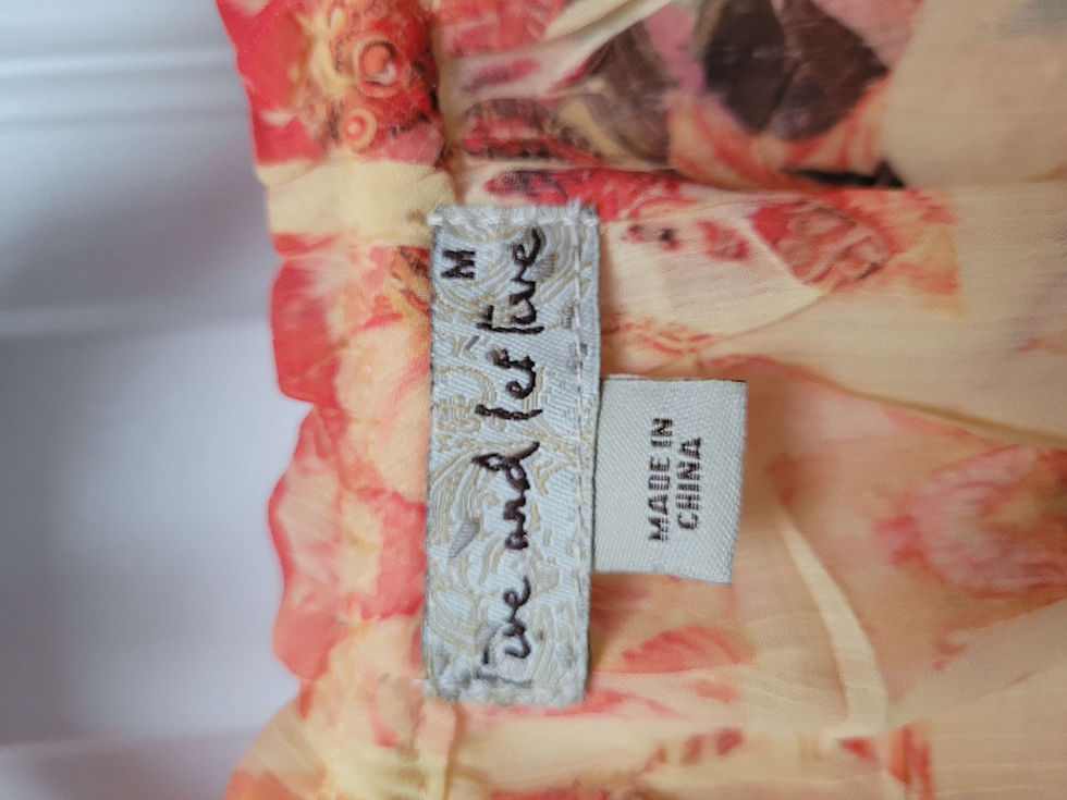 Thumbnail: Live and Let Live Blouse Sz M 