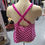 Thumbnail: Catalina Gingham Pink Tankini with Ruffle Trim  and adjustable straps Sz XL 