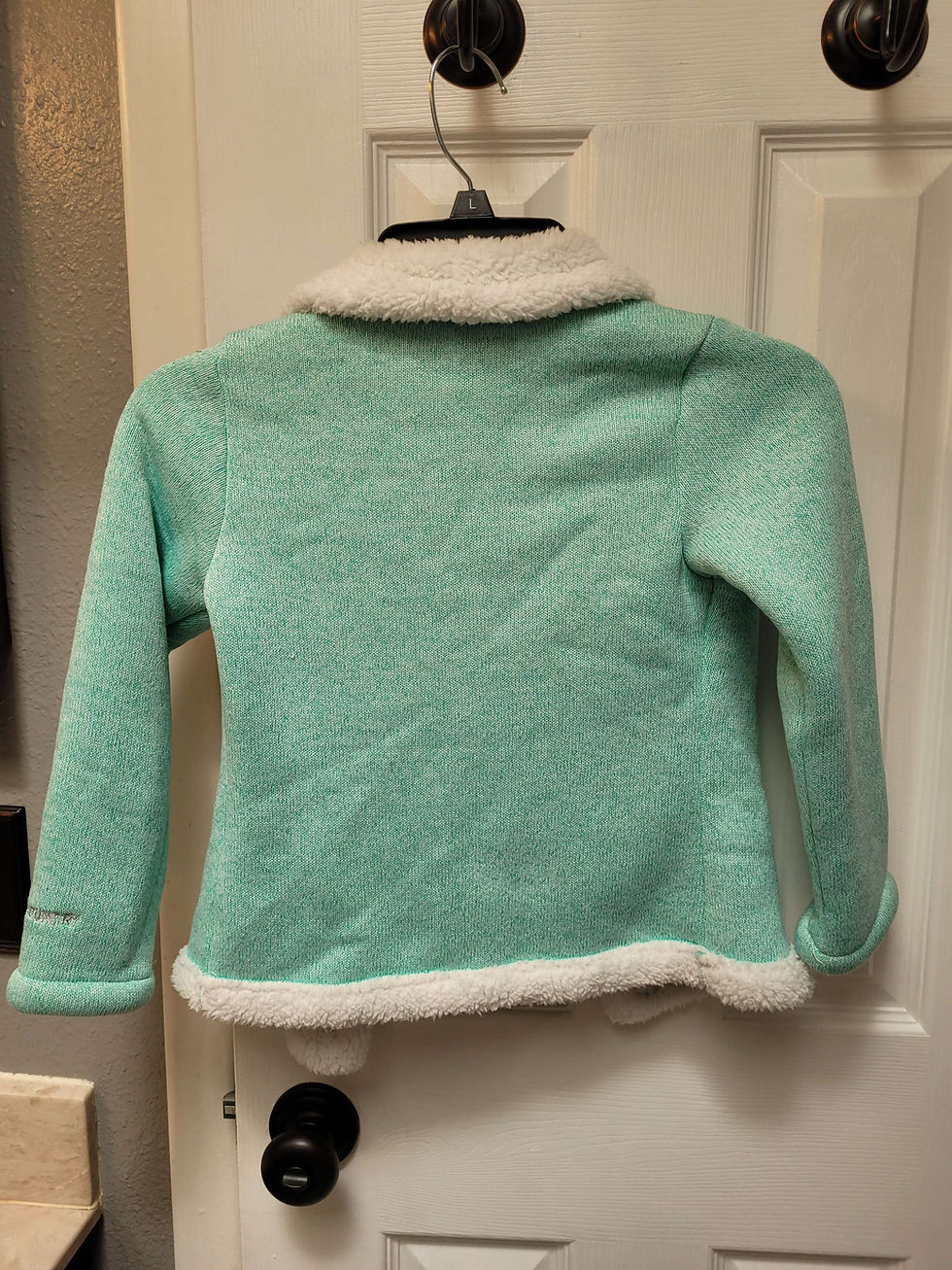 Thumbnail: Free Country Kids Spearmint Sherpa Lined Open Jacket Sz 5/6 Sz XS 
