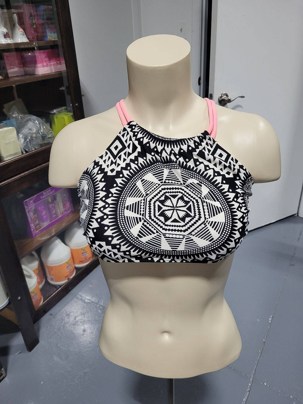Thumbnail: Xhilaration Halter Bikini Top Sz L 