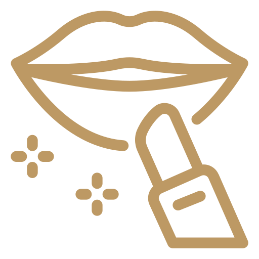 Lipstick application, enhancing beauty
