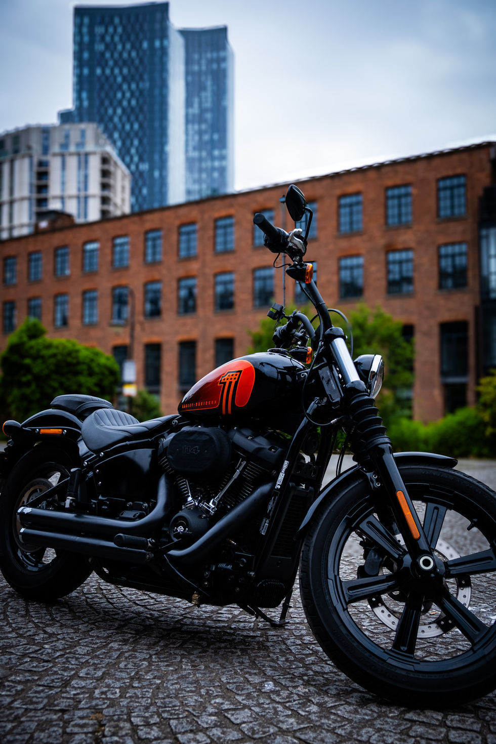 A Harley Davidson motorbike