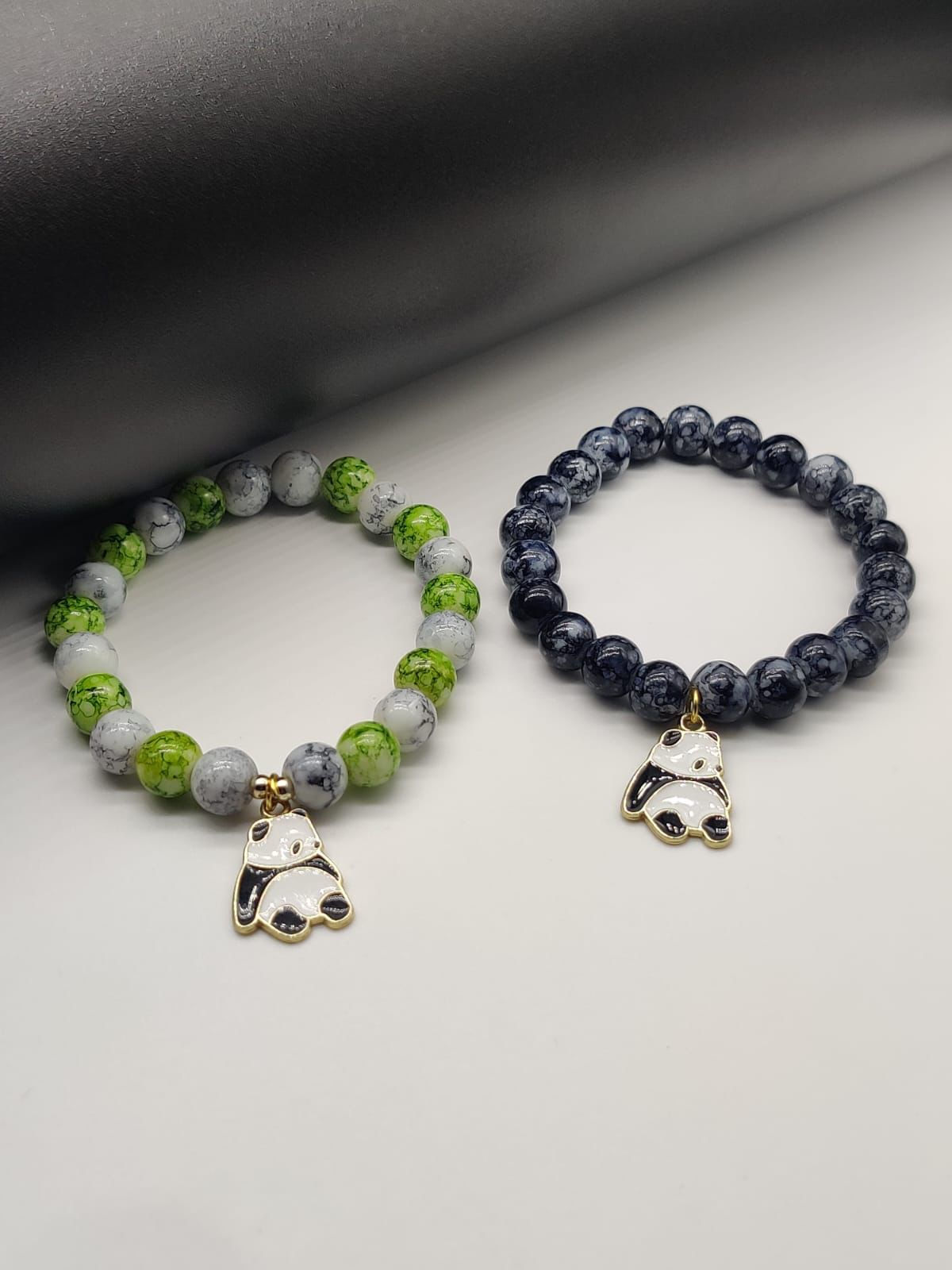 TEDDY BEAR CHARM PEARL BRACELET( Pack of 2)