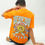 Thumbnail: Sunshine Orange Colour Printed Men's Oversized T-Shirt By Kyork