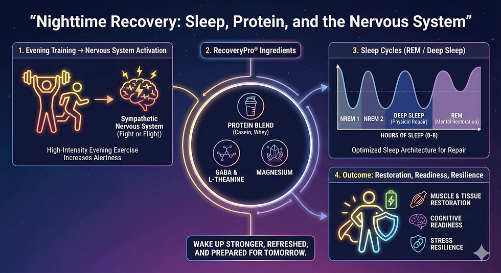 Night-time recovery supplementation