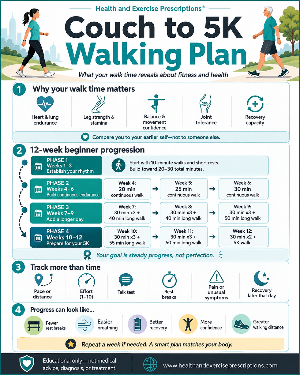 Couch to 5K Walking Plan: What Your Walk and Run Times Reveal About Fitness and Health