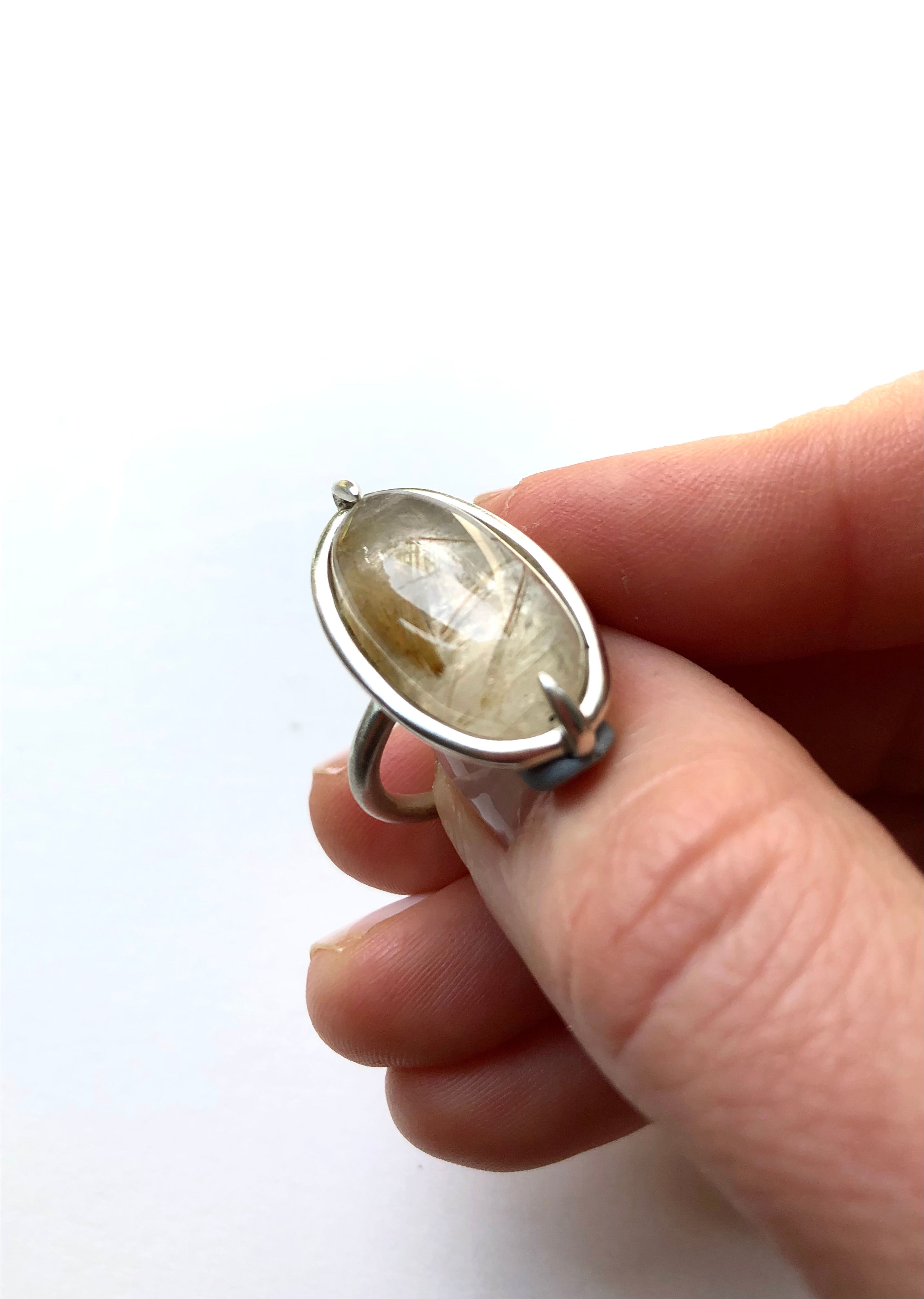 Rutilated Quartz Ring
