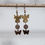 Miniature : B21 / Boucles d'oreilles Calcédoine Grise Ange et Papillon